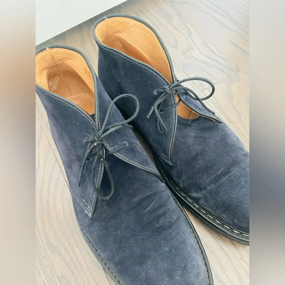 HESCHUNG GENET DESERT BOOT SUEDE BLUE FRANCE